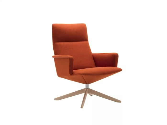 CAPRI LOUNGE BU1700 - Armchair with 4-spoke base high-back _ Andreu World